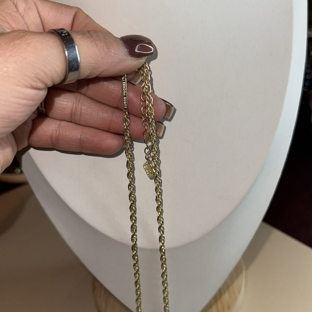 Kendra Scott Rayne 14KGP gemstone necklace - Picture 3 of 3